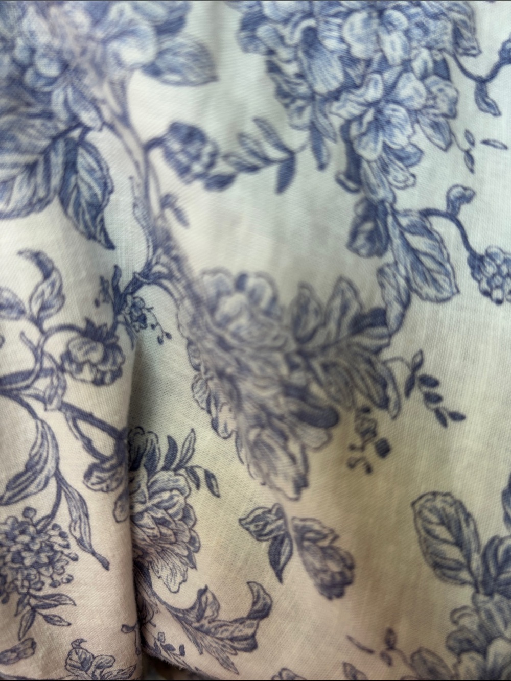 Cynthia Rowley Tiered Toile Print Maxi Skirt Small w MEASUREMENTS Lavender/Blue - Picture 10 of 11